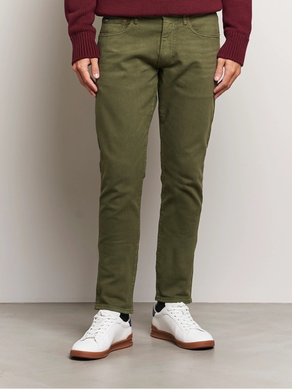 Polo Ralph Lauren The Sullivan Slim Olive Green Men's Jeans - 34x32